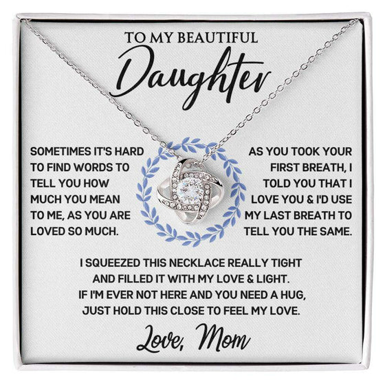 Give Love Gifts: Mom to Daughter - First Breath - Love Knot Gift Set