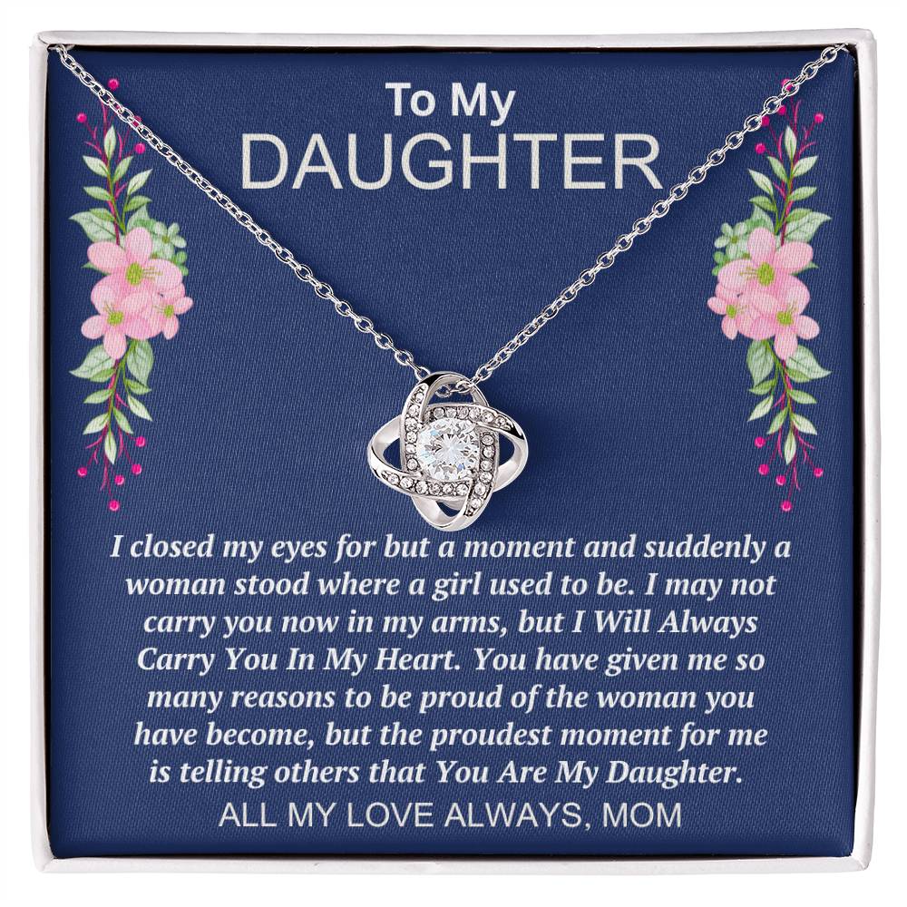 Give Love Gifts: Mom to Daughter - My Eyes - Love Knot Gift Set: 14K White / Two-Tone Standard