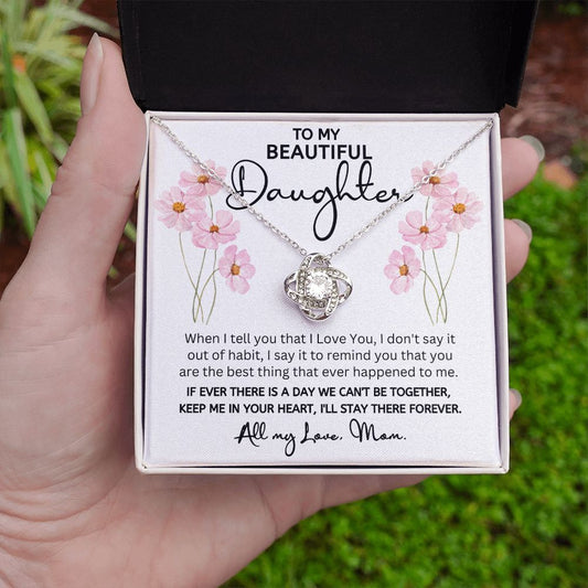 Mom to Daughter - Best Thing - Love Knot Necklace