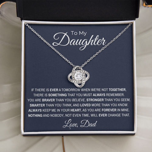 Dad to Daughter - Loved - Love Knot Necklace