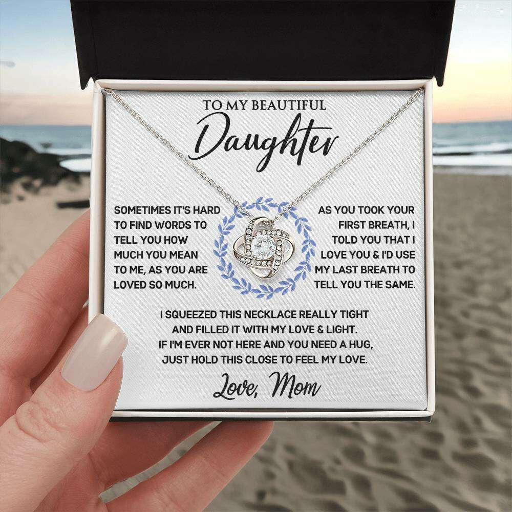 Give Love Gifts: Mom to Daughter - First Breath - Love Knot Gift Set