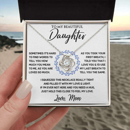 Give Love Gifts: Mom to Daughter - First Breath - Love Knot Gift Set