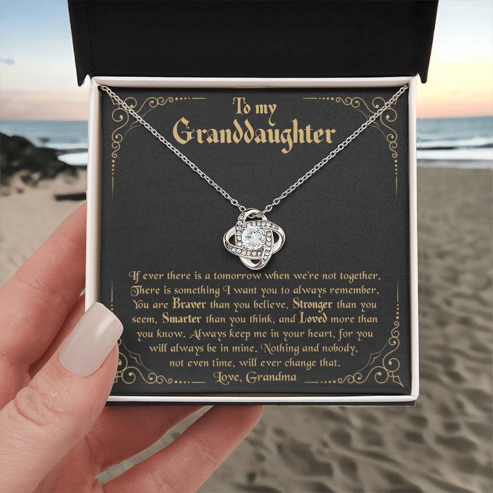 Granddaughter - Stronger - Love Knot Gift Set