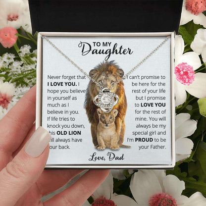 Give Love Gifts: Dad to Daughter - Believe - Love Knot Gift Set