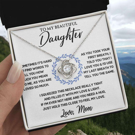 Give Love Gifts: Mom to Daughter - First Breath - Love Knot Gift Set