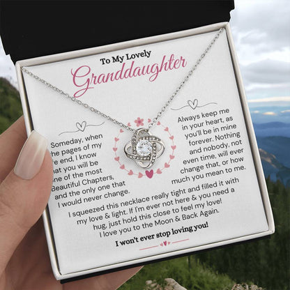 Granddaughter - Never Change - Love Knot Gift Set