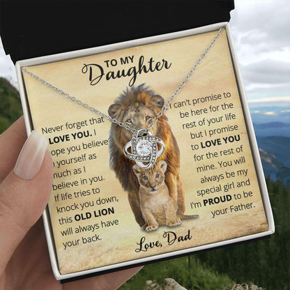 Give Love Gifts: Dad to Daughter - Old Lion - Love Knot Gift Set