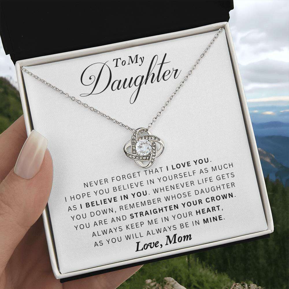Give Love Gifts: Mom to Daughter - Never Forget - Love Knot Gift Set