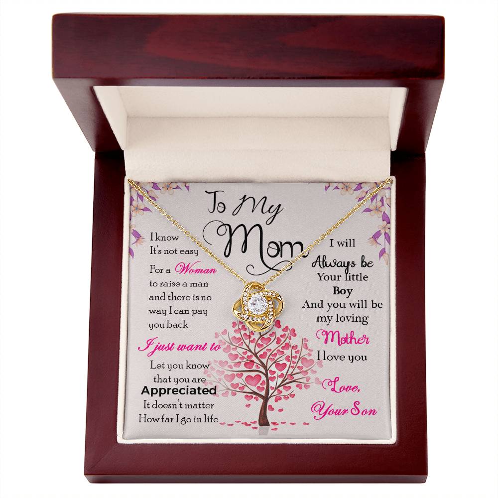 Give Love Gifts: To My Mom, I Know Its Not Easy: 18K Yellow / Mahogany