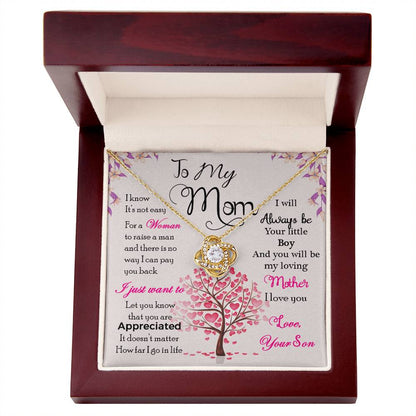 Give Love Gifts: To My Mom, I Know Its Not Easy: 18K Yellow / Mahogany