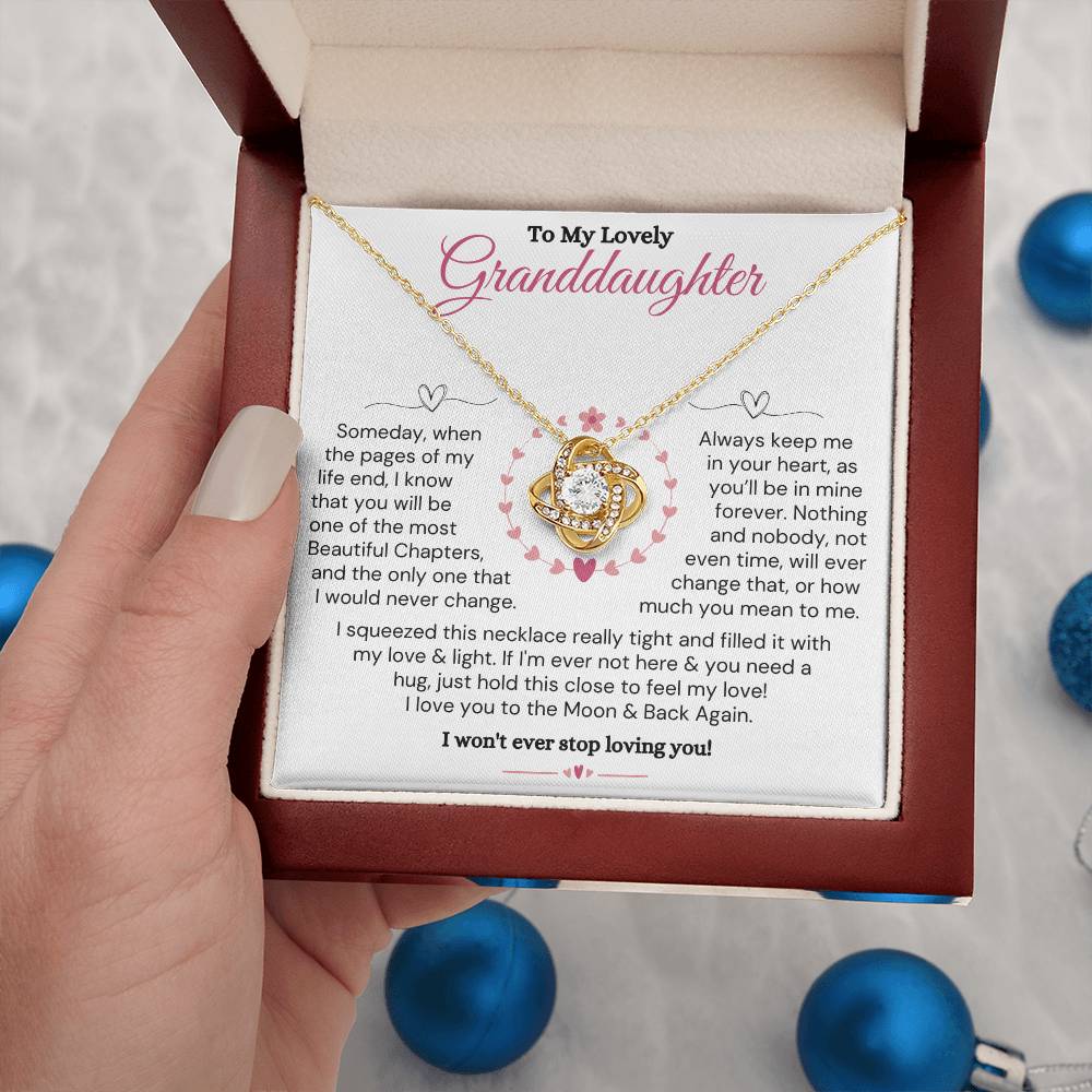 Granddaughter - Never Change - Love Knot Gift Set