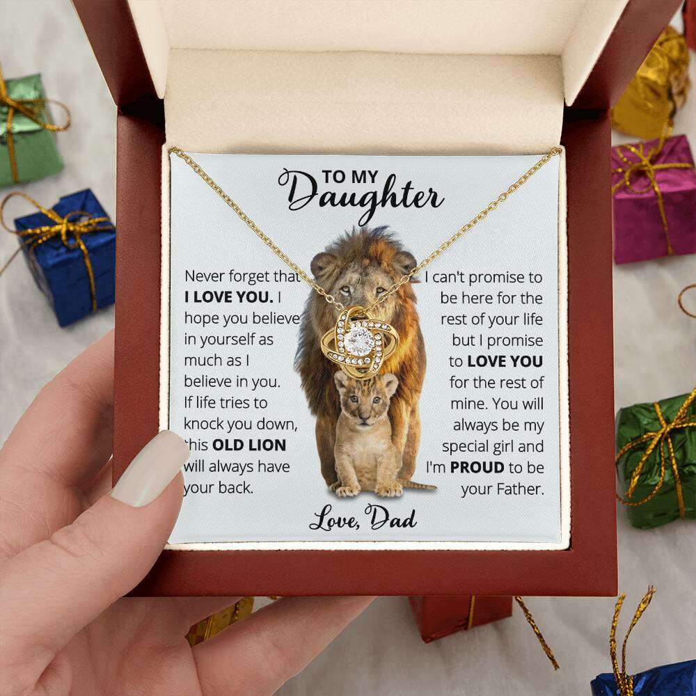 Give Love Gifts: Dad to Daughter - Believe - Love Knot Gift Set