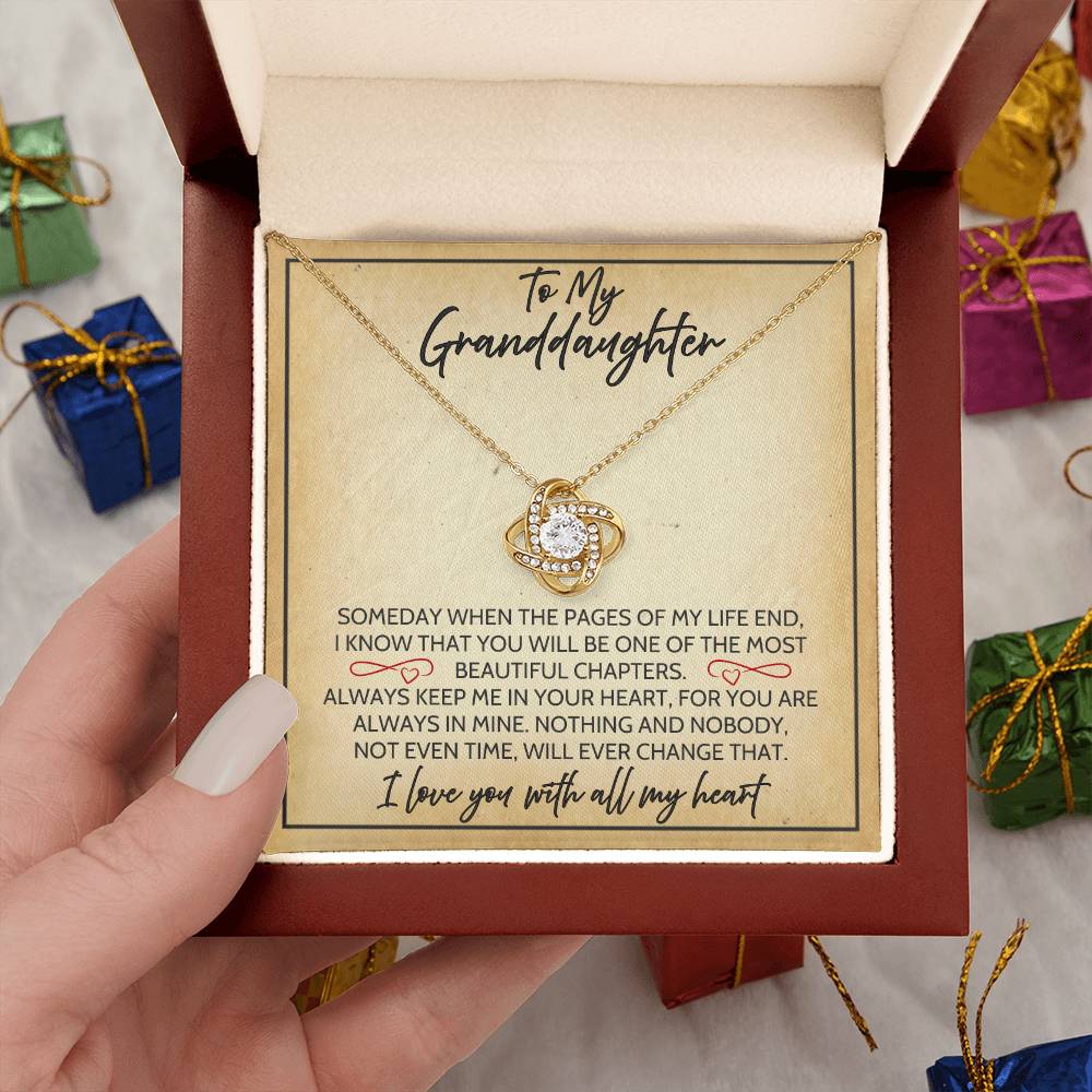 Granddaughter - Time - Love Knot Gift Set