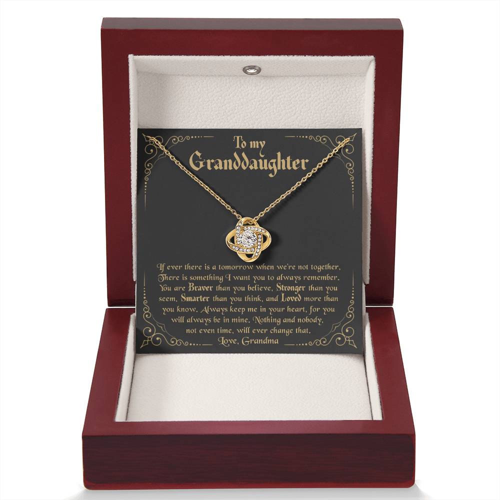 Granddaughter - Stronger - Love Knot Gift Set