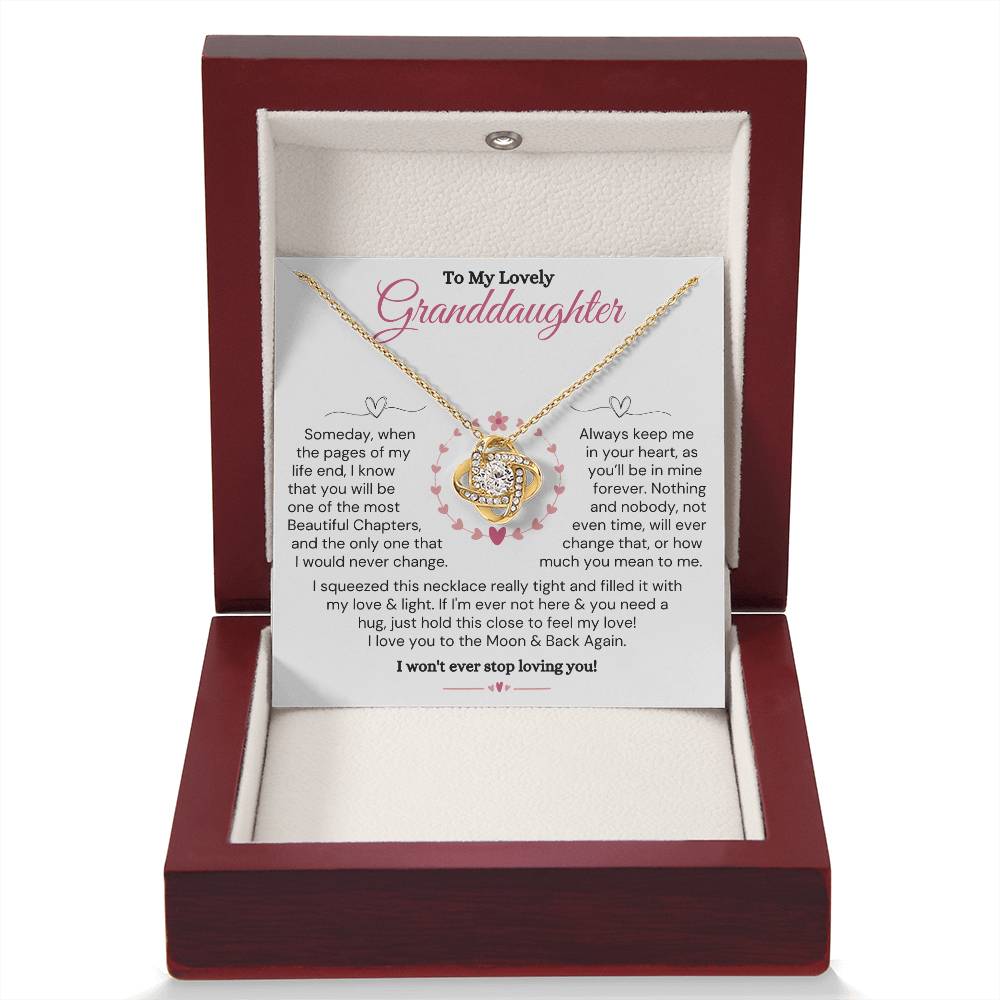 Granddaughter - Never Change - Love Knot Gift Set
