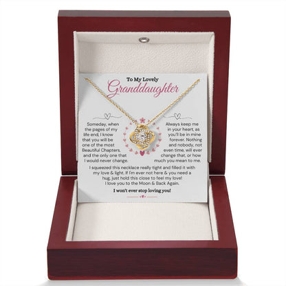 Granddaughter - Never Change - Love Knot Gift Set