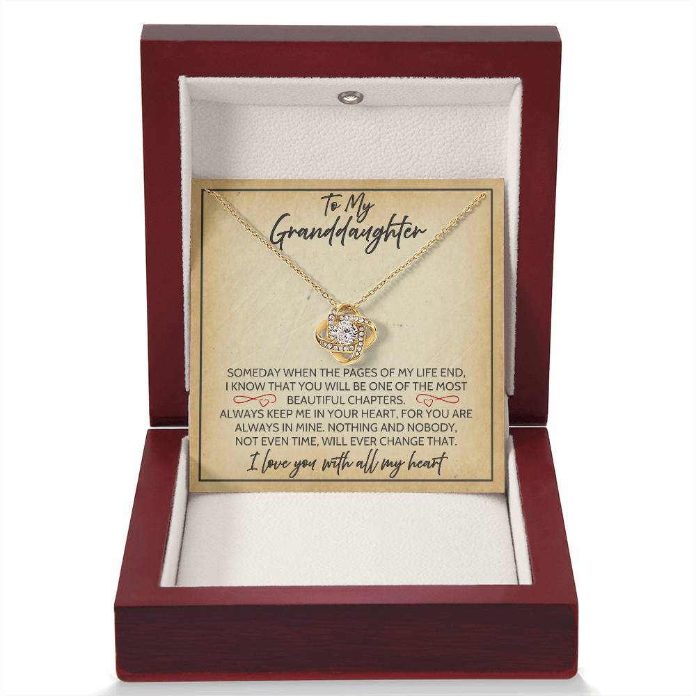 Granddaughter - Time - Love Knot Gift Set