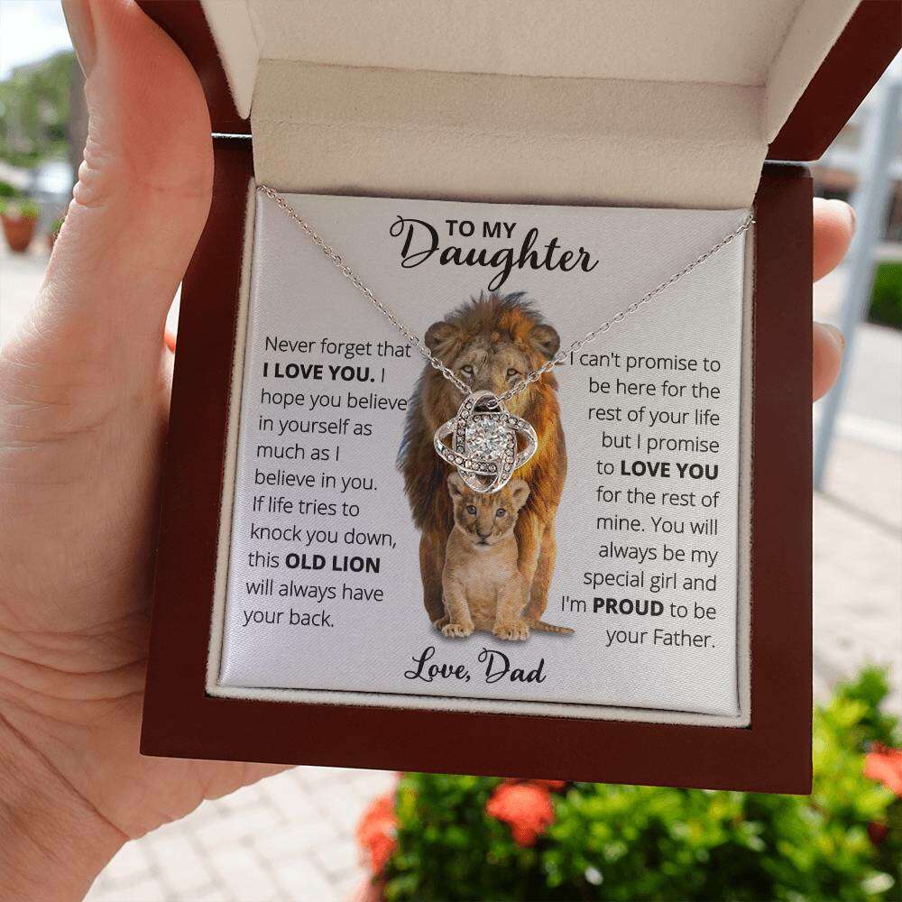 Give Love Gifts: Dad to Daughter - Believe - Love Knot Gift Set