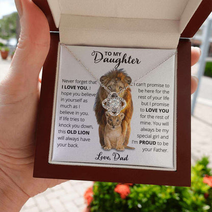 Give Love Gifts: Dad to Daughter - Believe - Love Knot Gift Set