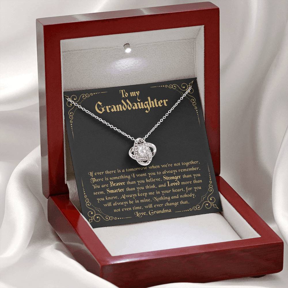 Granddaughter - Stronger - Love Knot Gift Set