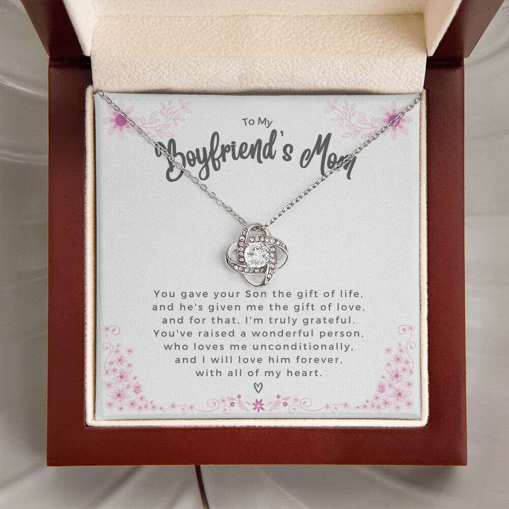 Boyfriend's Mom - Gift of Love - Love Knot Necklace