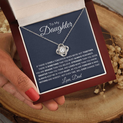 Dad to Daughter - Loved - Love Knot Necklace