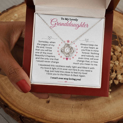Granddaughter - Never Change - Love Knot Gift Set