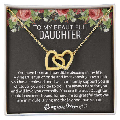 Give Love Gifts: Mom to Daughter - Blessing - Interlocking Hearts Gift Set: 18K Yellow / Two-Tone Standard