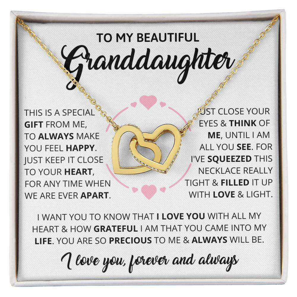 Give Love Gifts: Granddaughter - Forever - Interlocking Hearts Gift Set: 18K Yellow / Two-Tone Standard