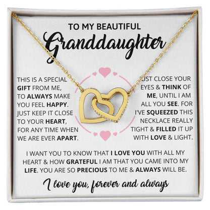 Give Love Gifts: Granddaughter - Forever - Interlocking Hearts Gift Set: 18K Yellow / Two-Tone Standard