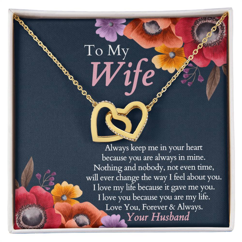 Wife - My Life - Interlocking Hearts Gift Set