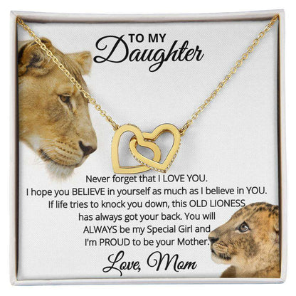Give Love Gifts: Mom to Daughter - Proud - Interlocking Hearts Gift Set: 18K Yellow / Two-Tone Standard