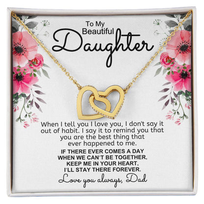 Dad to Daughter - Tell You - Interlocking Hearts Gift Set