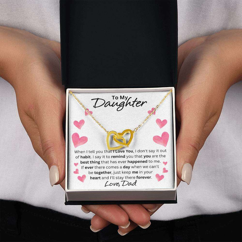 Give Love Gifts: Dad to Daughter - Forever - Interlocking Hearts Gift Set