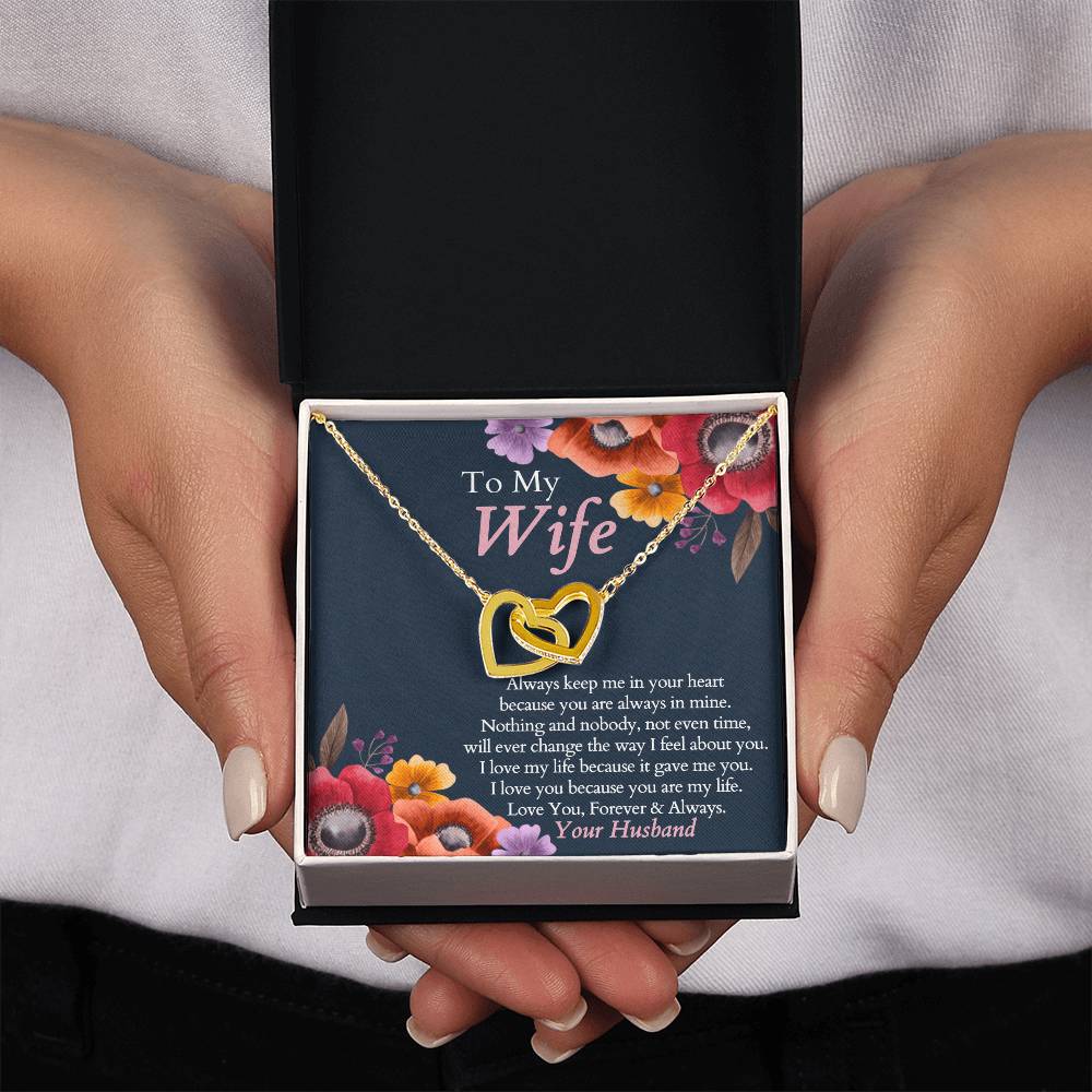 Wife - My Life - Interlocking Hearts Gift Set