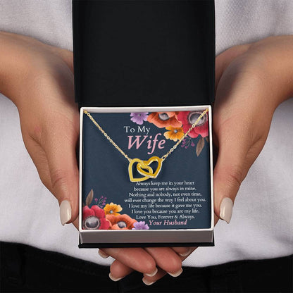 Wife - My Life - Interlocking Hearts Gift Set