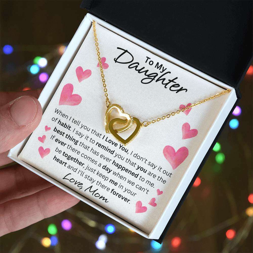 Give Love Gifts: Mom to Daughter - Forever - Interlocking Hearts Gift Set