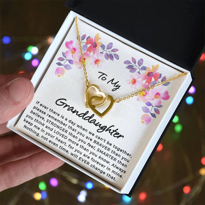 Give Love Gifts: Granddaughter - Loved - Interlocking Hearts Gift Set: 18K Yellow / Two-Tone Standard