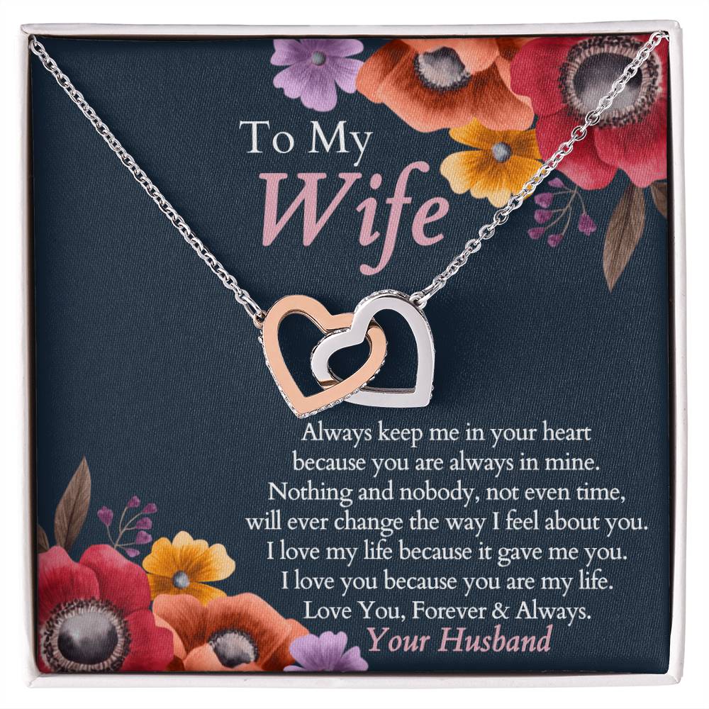 Wife - My Life - Interlocking Hearts Gift Set