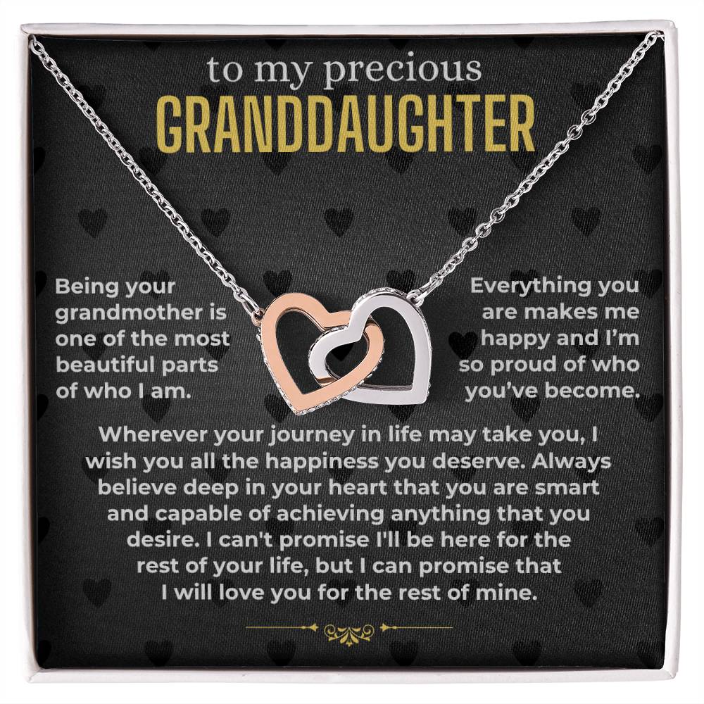 Granddaughter - Proud - Interlocking Hearts Gift Set
