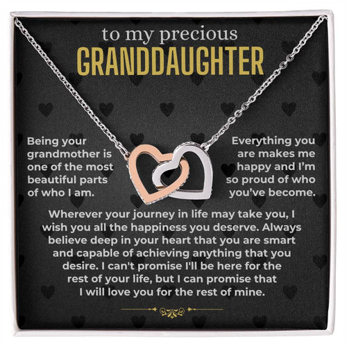 Granddaughter - Proud - Interlocking Hearts Gift Set