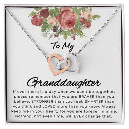 Granddaughter - If Ever - Interlocking Hearts Gift Set