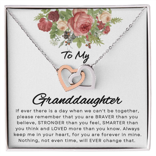 Granddaughter - If Ever - Interlocking Hearts Gift Set