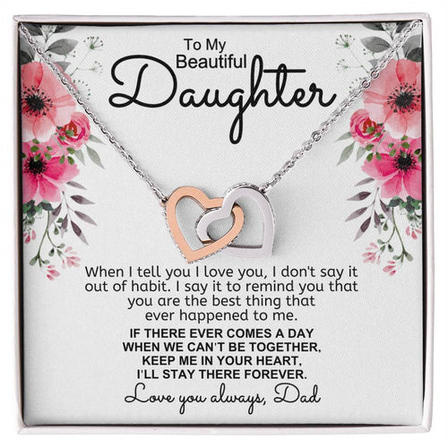 Dad to Daughter - Tell You - Interlocking Hearts Gift Set