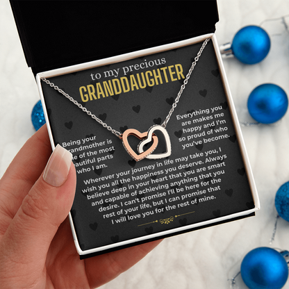 Granddaughter - Proud - Interlocking Hearts Gift Set