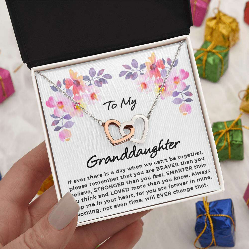 Give Love Gifts: Granddaughter - Loved - Interlocking Hearts Gift Set