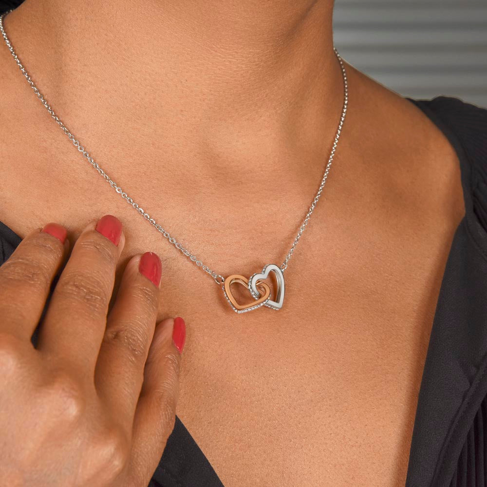 Dad to Daughter - Forever - Interlocking Hearts Necklace