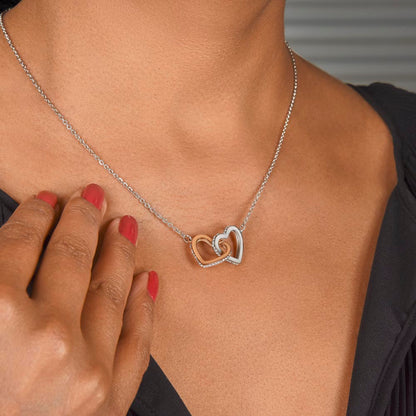 Mom to Daughter - Last Breath - Interlocking Hearts Necklace