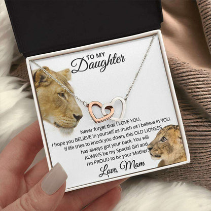 Give Love Gifts: Mom to Daughter - Proud - Interlocking Hearts Gift Set