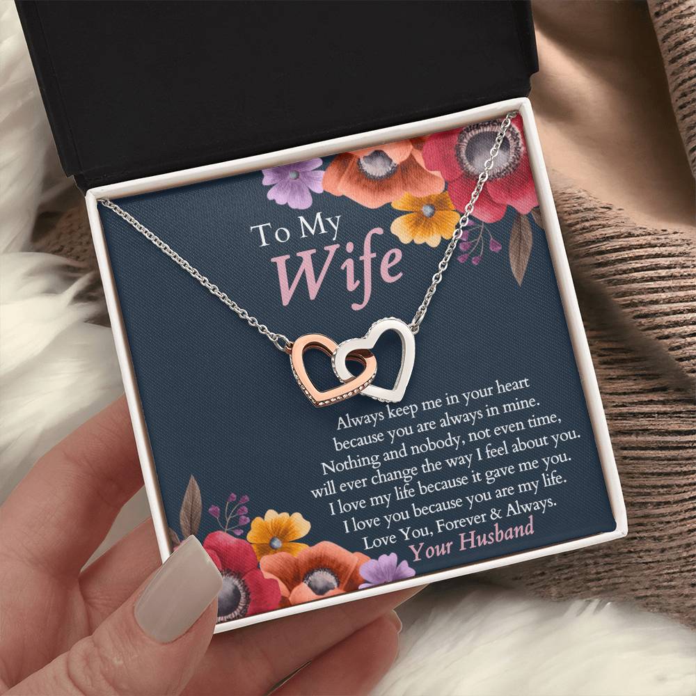 Wife - My Life - Interlocking Hearts Gift Set